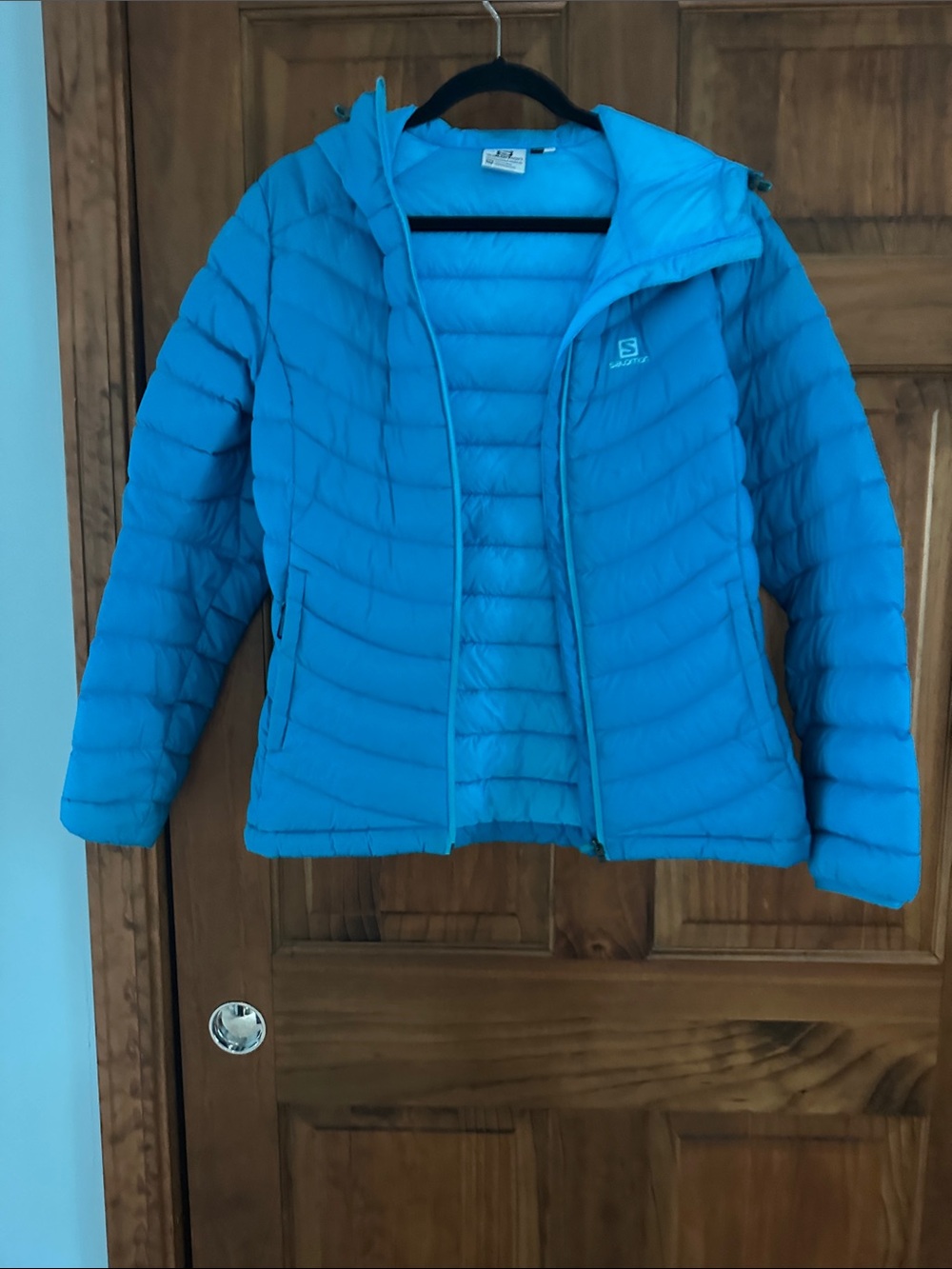 Salomon Teal Quilted Hooded Jacket